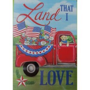 Land That I Love Small Art Garden Flag 12.5" X 18"